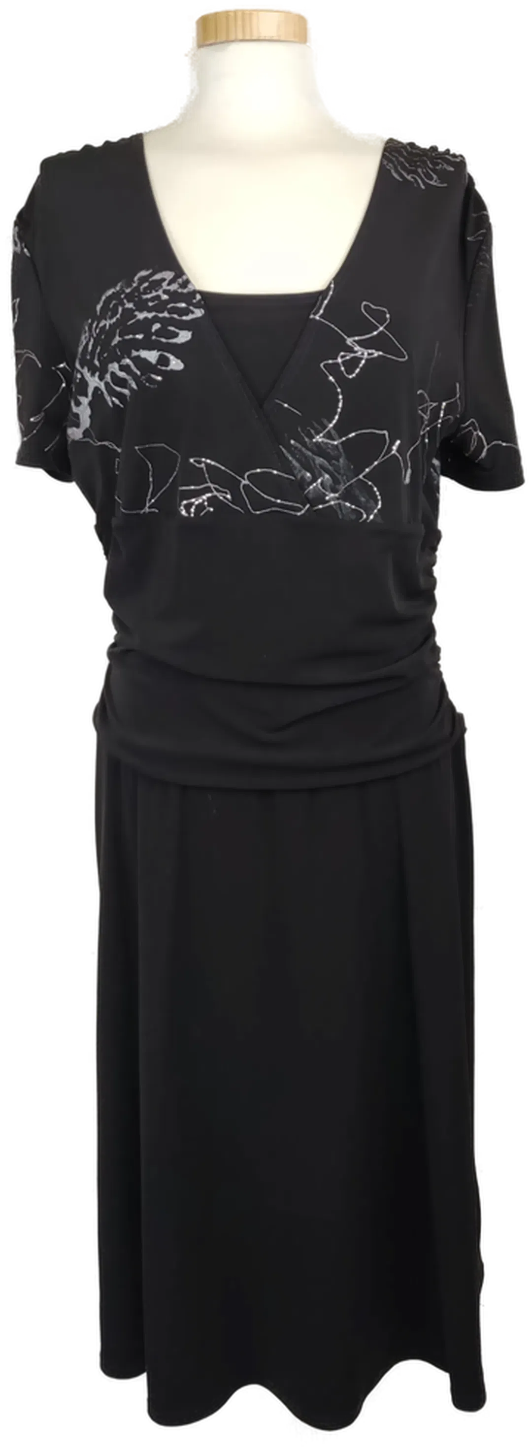 C&A Damenkleid schwarz mit silbernem Aufdruck - L/40 - Bild 4