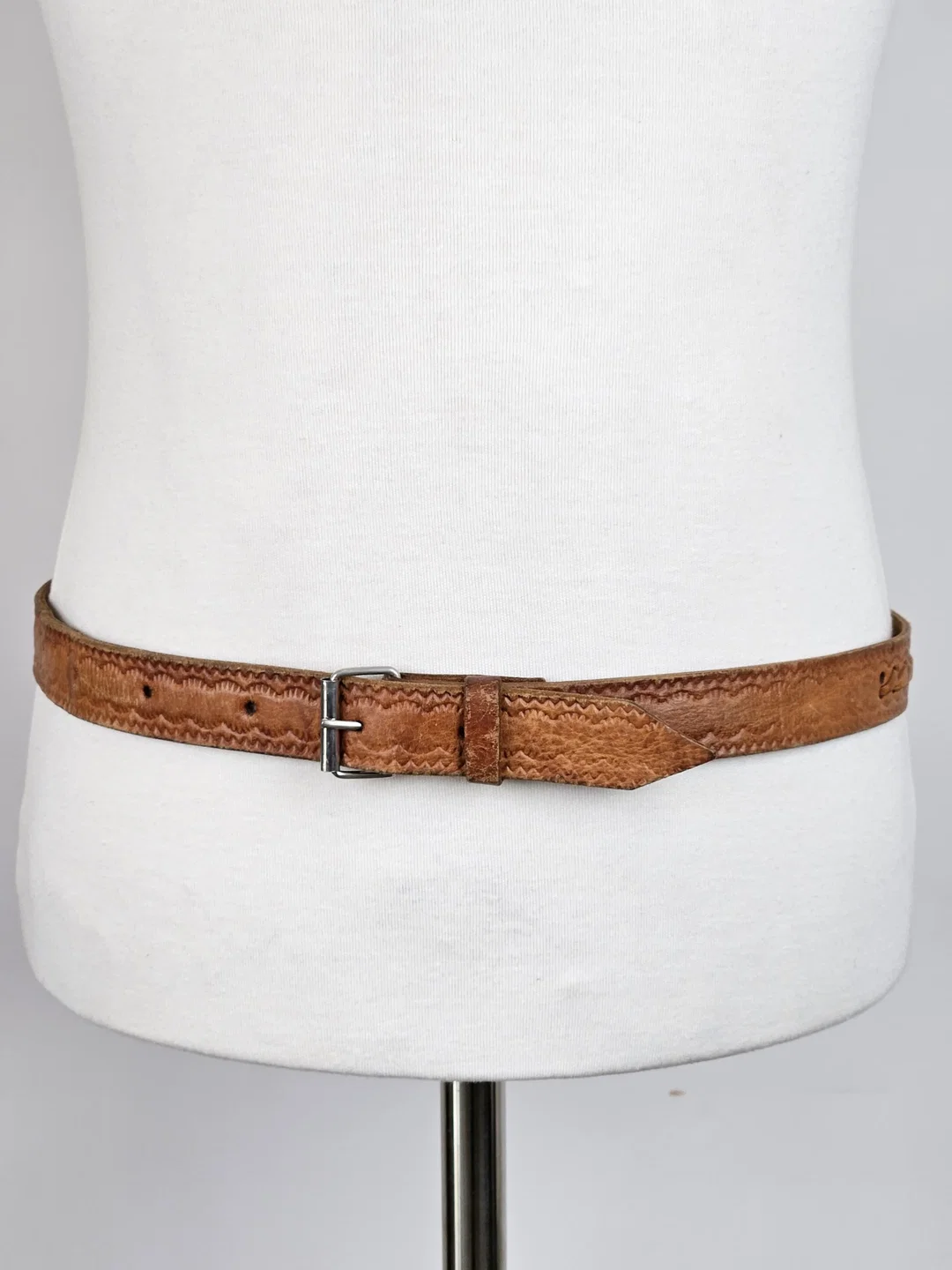 Vintage Ledergürtel -  Länge ca. 120  cm – Bild 1