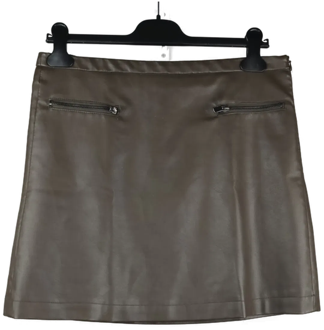 Mango Damen Kunstlederrock mini grün - XL/42 - Bild 4