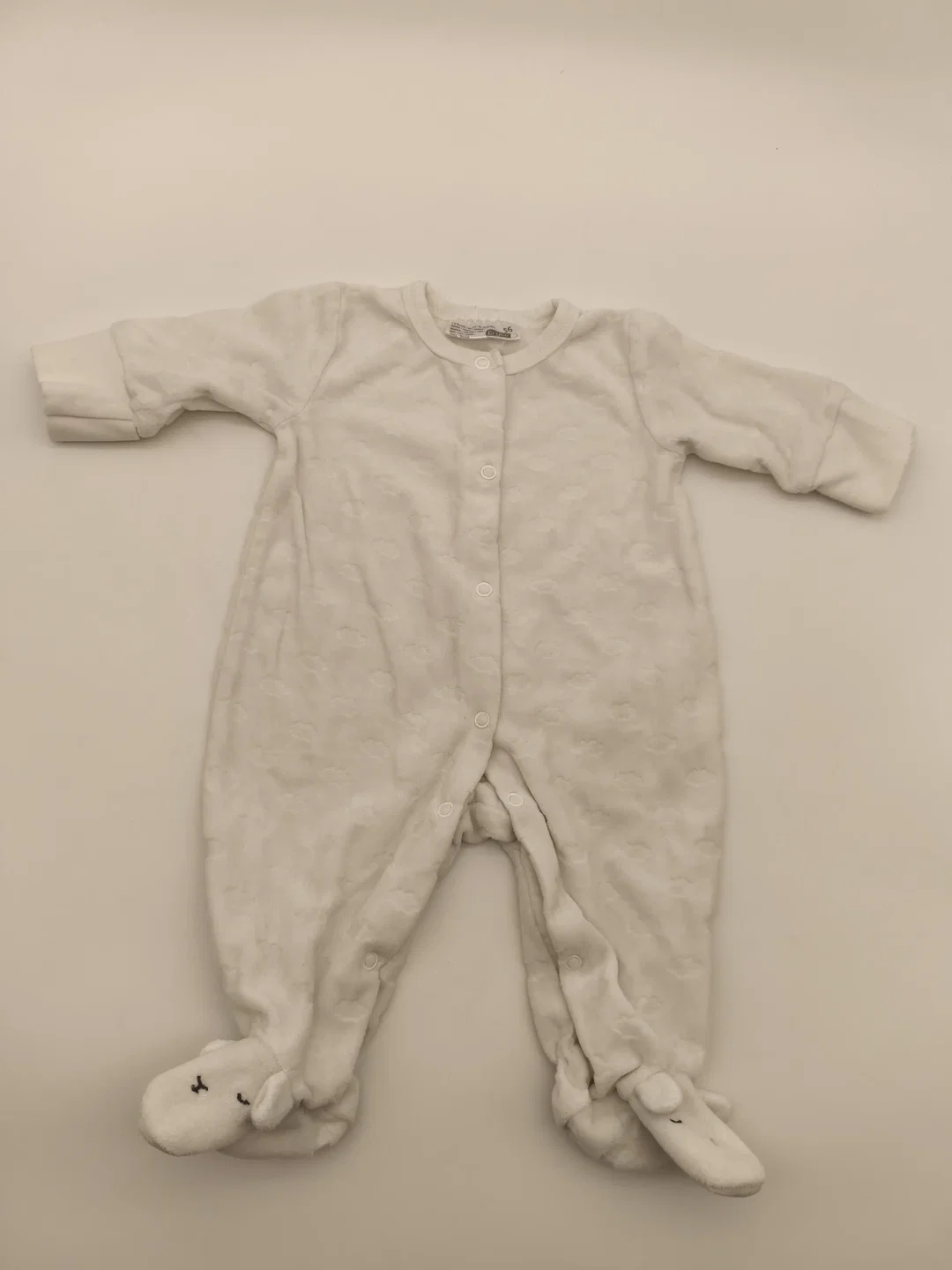 3 Babystrampler mit Fuß, Gr. 56 – Bild 2