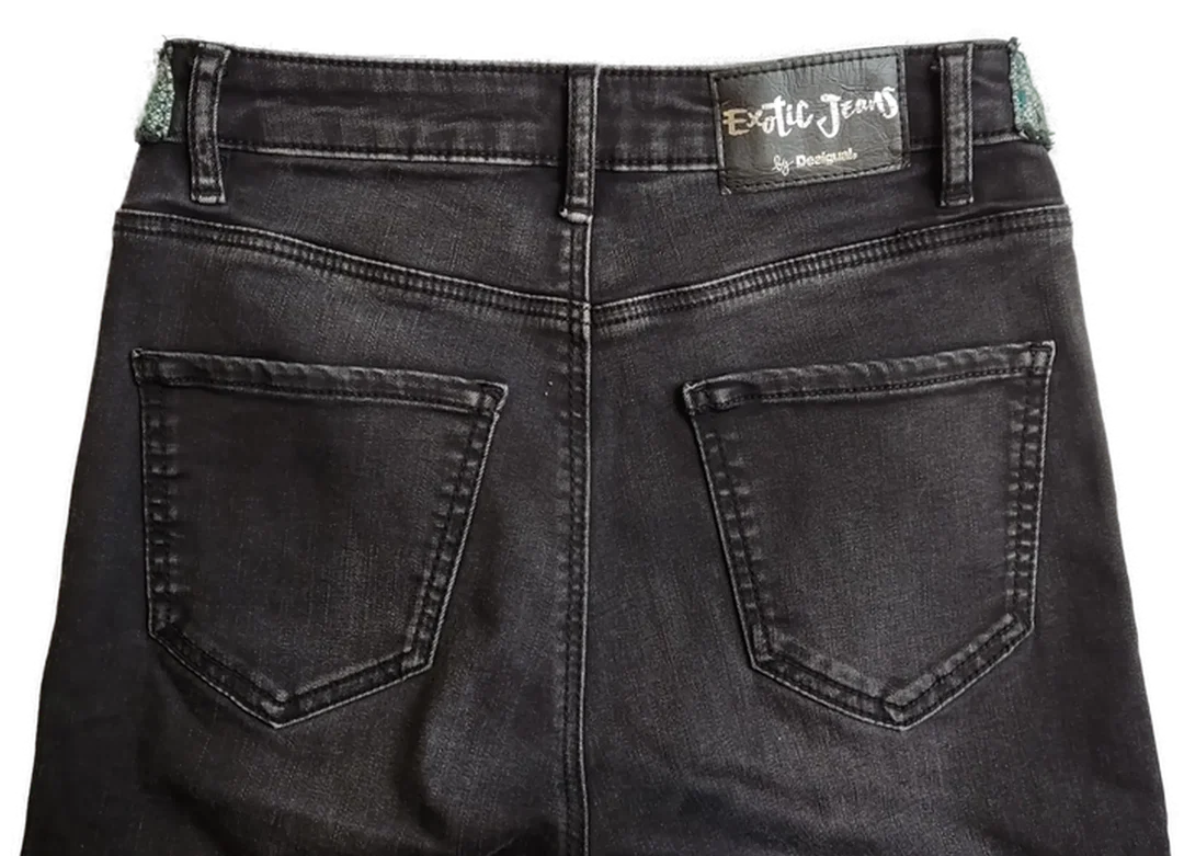 Desigual Damen Jeans schwarz Gr. 26 – Bild 4