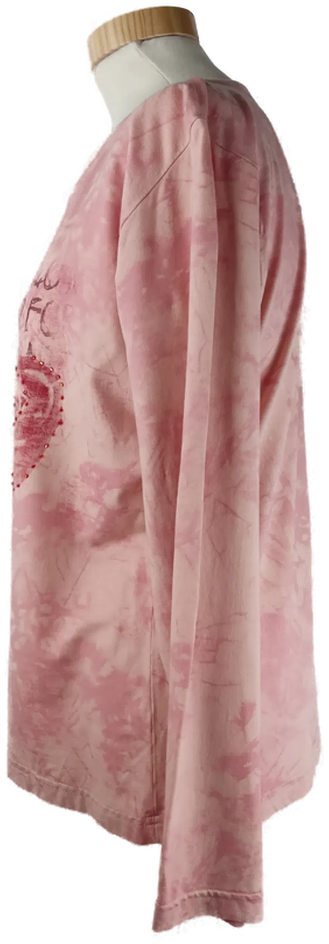 T-Shirt "'X-Mail", langarm mit Rundhalsausschnitt, rosa mit Aufdruck, Gr. L – Bild 2