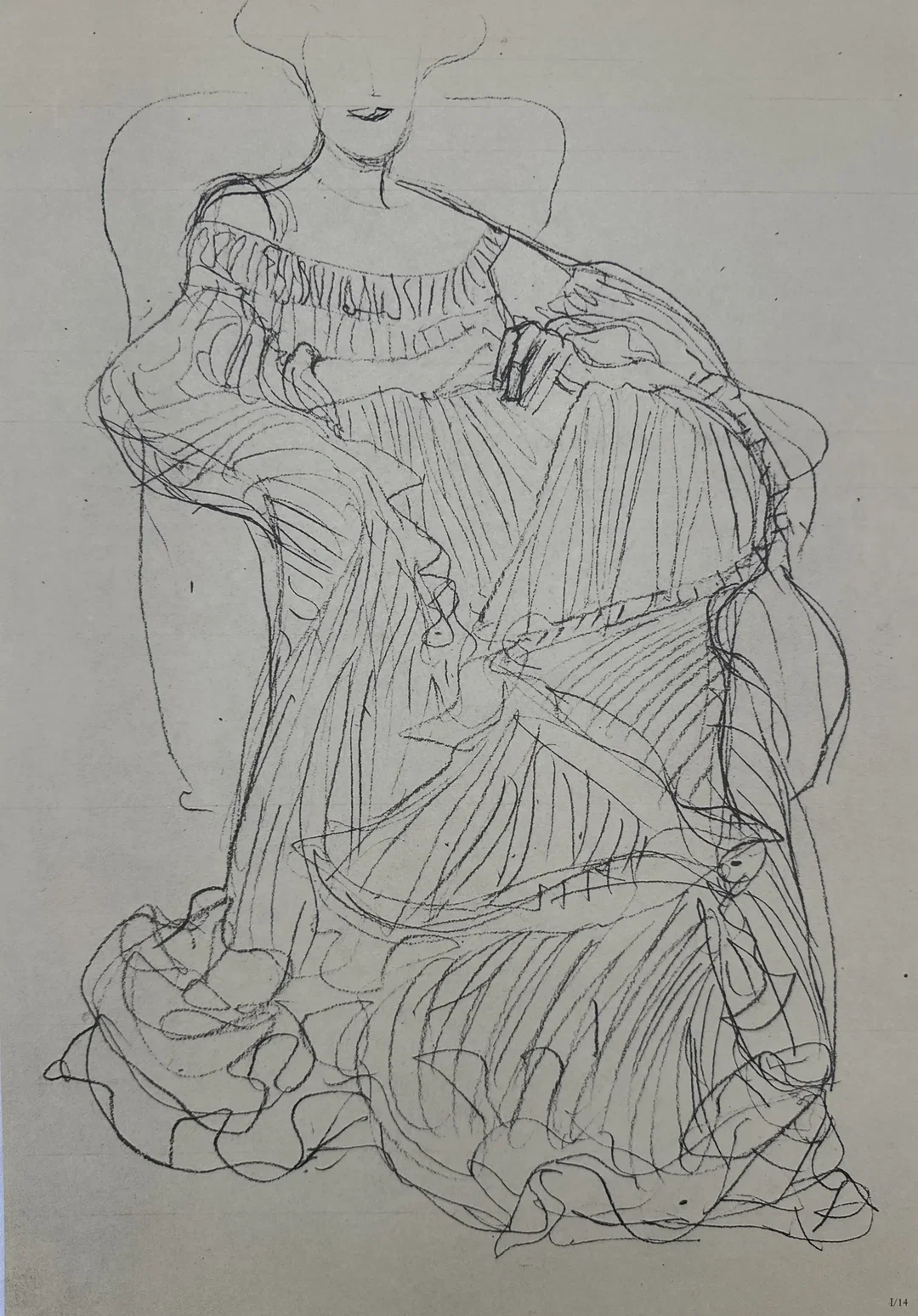 Gustav Klimt Zeichnungen 1 Sammelmappe mit Drucken 1980 – Bild 21