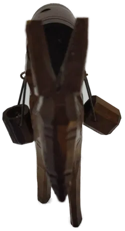 Kleiner Esel mit Fass und zwei Eimern, braun, Größe ca. 14 x14 cm - Bild 2