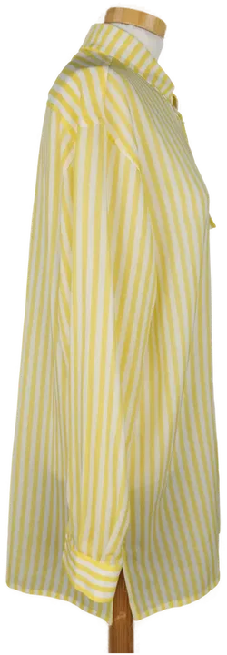 Transparente Damenbluse gelb-weiß gestreift - XXL/44 - Bild 2