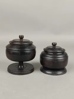2er Set Vintage Holzdosen mit Deckel - Bild 1