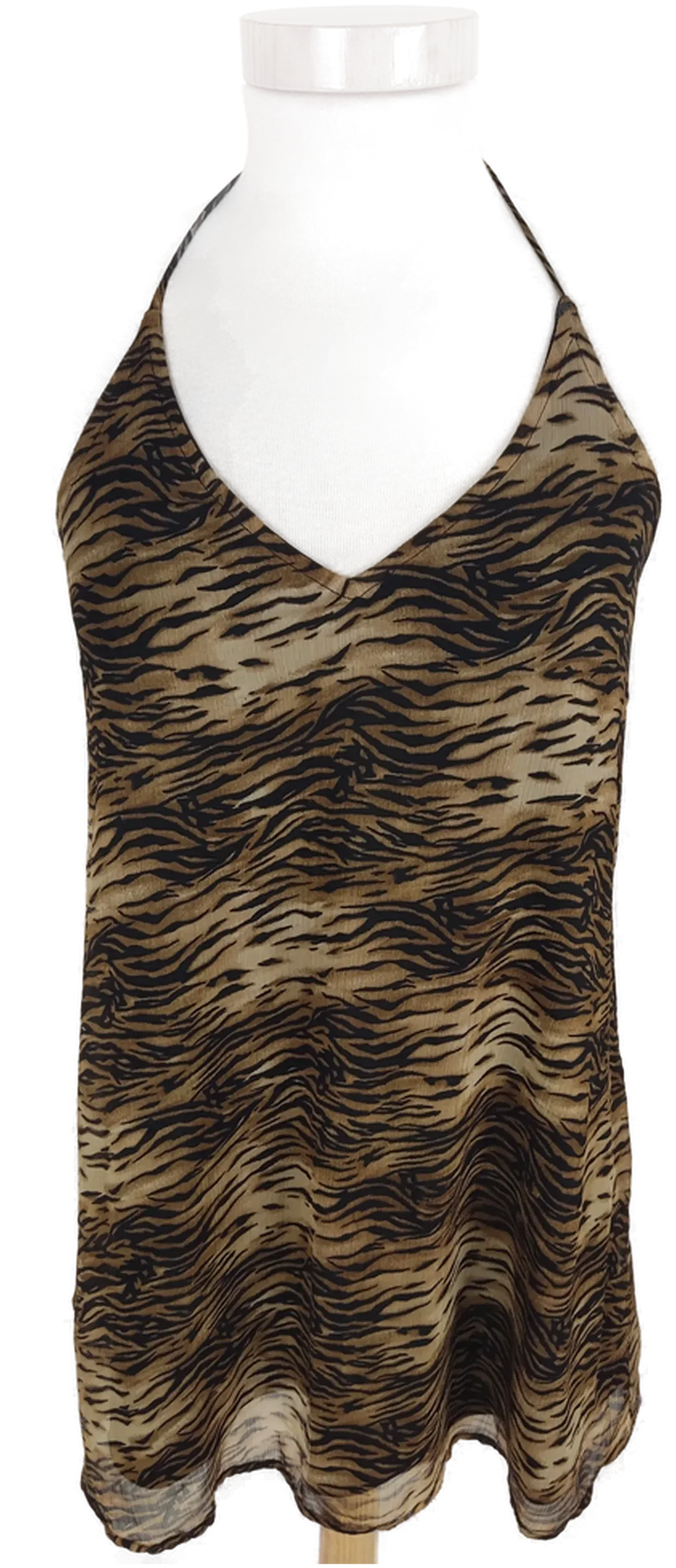 Schulterfreies Amisu Damen-Top in Animal Print, Größe L - Bild 1