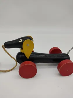Vintage BRIO Nachzieh-Dackel aus Holz - Bild 3