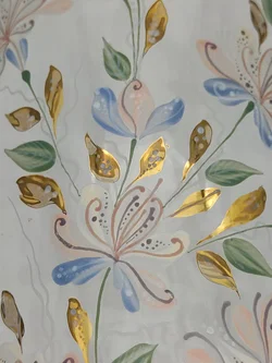 Handbemalte Glasvase Mit Blumenmotiv  | Floraler Schatz - Bild 7