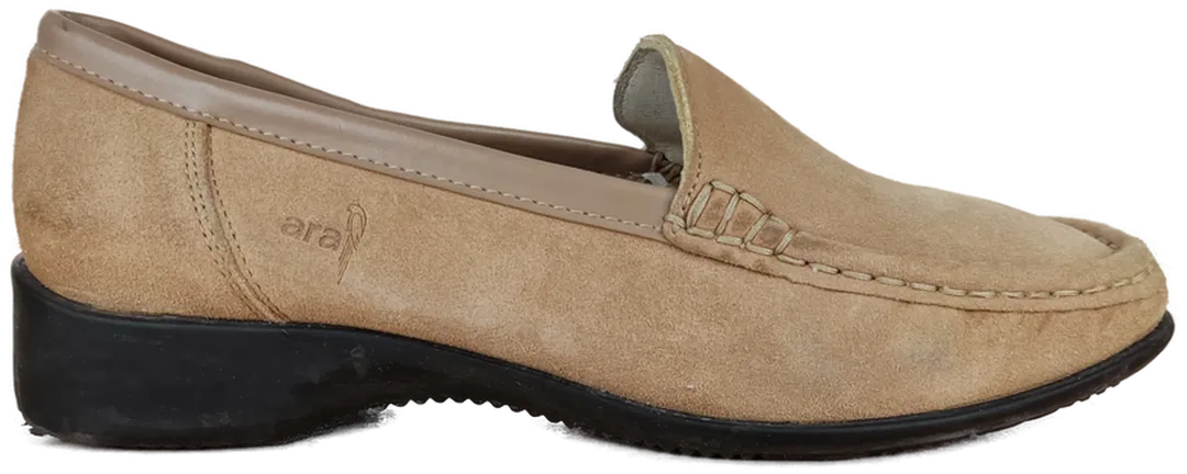 ARA Damen Mokassins Velourleder, beige - Gr. 37,5 G - Bild 4