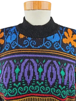 Vintage Damen Pullover, multicolor - Gr. M/38 - Bild 4