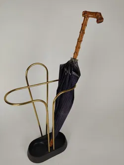 Vintage-Flanierschirm / Sonnenschirm / Damenschirm blau kariert - Bild 8