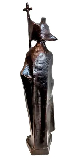Repräsentative Statue „Heiliger Florian“ – Massiver Bronzeguss - Bild 3