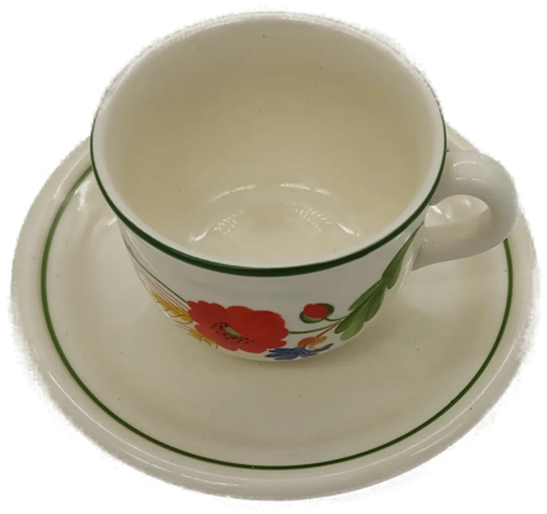DDR Kaffeetassen mit Unterteller und Halterungen - 4 Stück – Bild 3