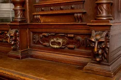 Vintage Historischer Vollholzschrank – Neorenaissance um 1882 - Bild 8