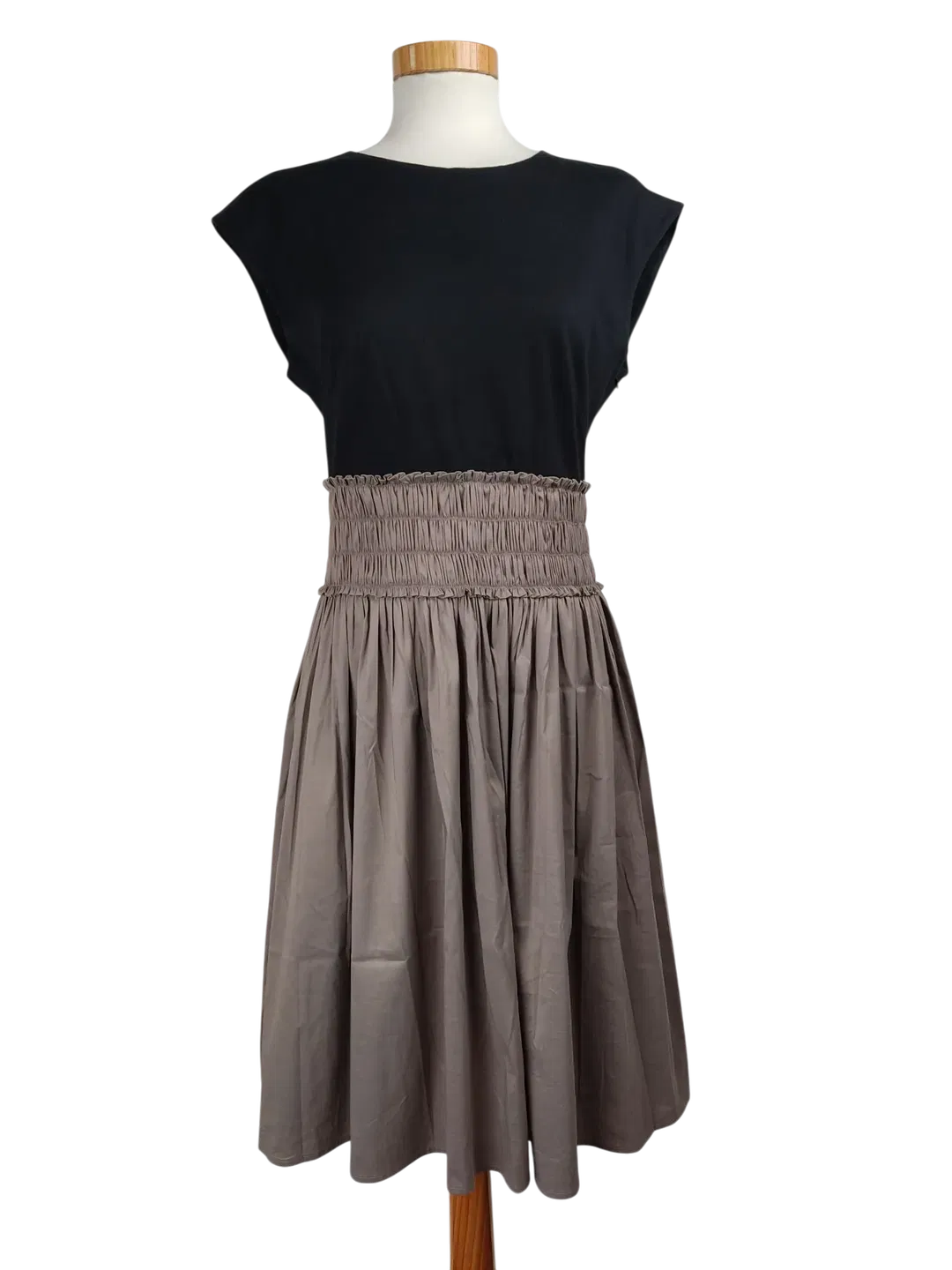 PAULE KA Damen Midikleid, schwarz/grau - Gr. 40/L - Bild 1