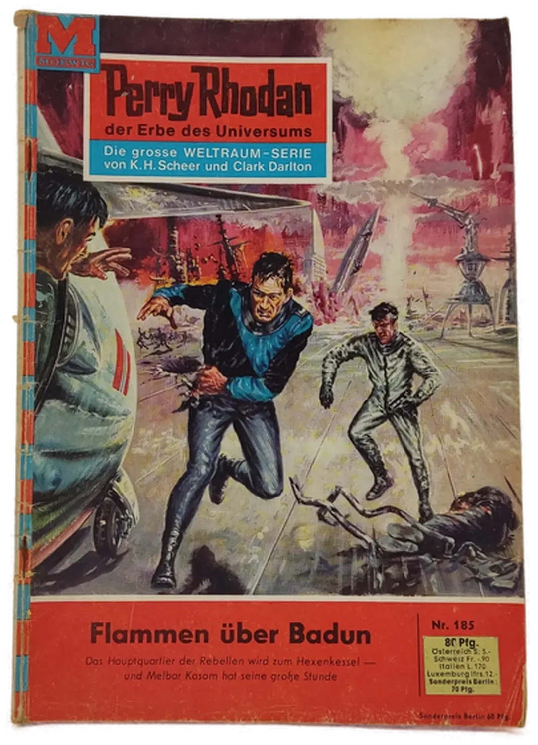 Romanheft Perry Rhodan Flammen über Badun Erstauflage Nr.185 - Bild 2