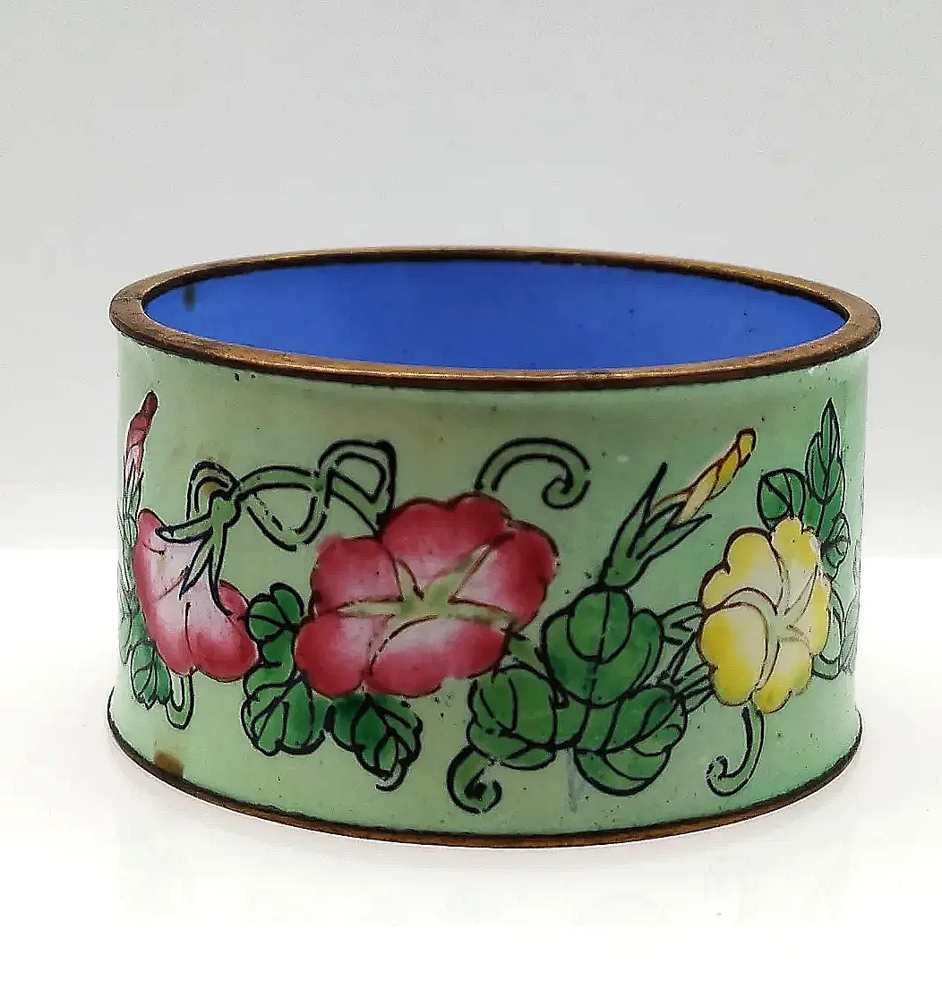 Handbemalter Emaille-Serviettenring | Vintage-Tischpoesie - Bild 2