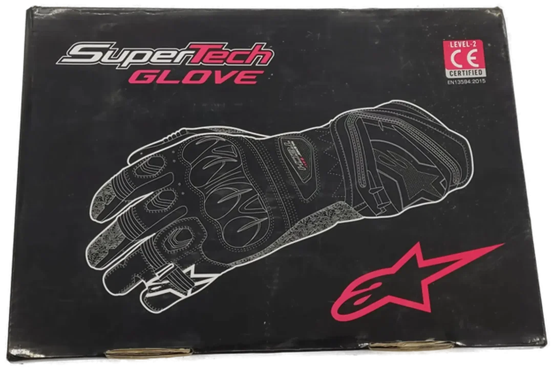 Paar Supertech Motorradhandschuhe Alpinsstar in Schwarz – Bild 3