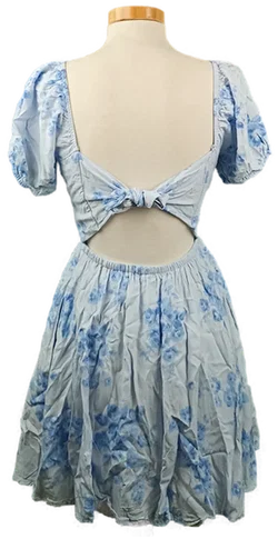Hollister Damen Minikleid mit Blumenmuster blau Gr. S - Bild 2