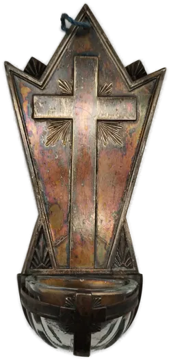 Weihwasserbecher Aufhänger - bunt verfärbt! - Bild 1