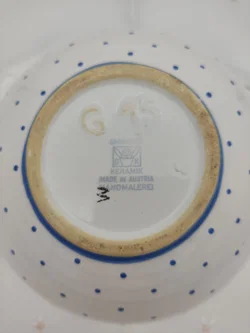 Gmundner Keramik Teekanne, Dekor Tupferl Blau, Höhe mit Deckel 16,5cm, Durchmesser ohne Ausgiesser und Henkel 16cm – Vorschau 6