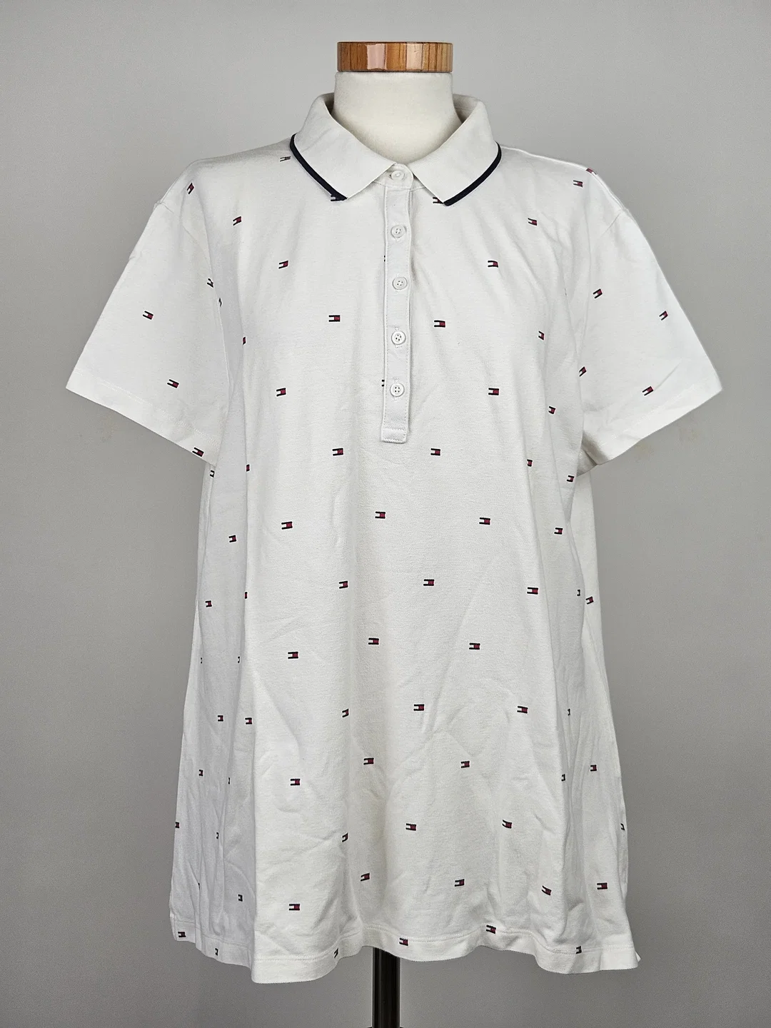 TOMMY HILFIGER Damen Poloshirt, weiß - Gr. XXL  - Bild 1