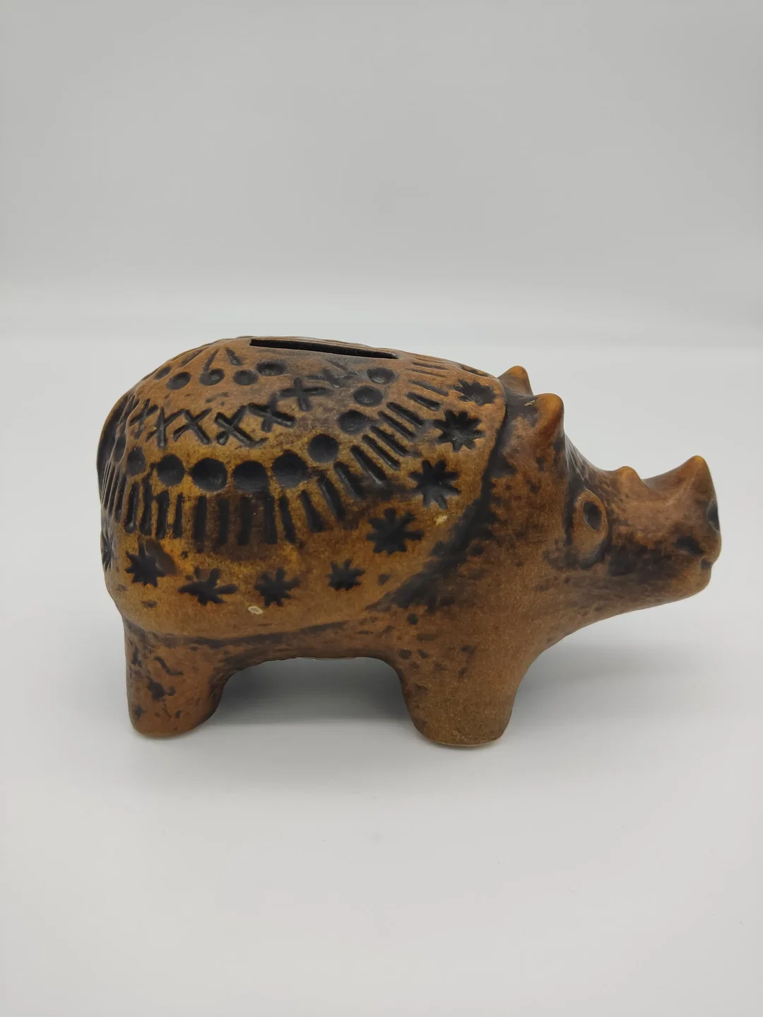 Nashorn Spardose, 1960er – Bild 5