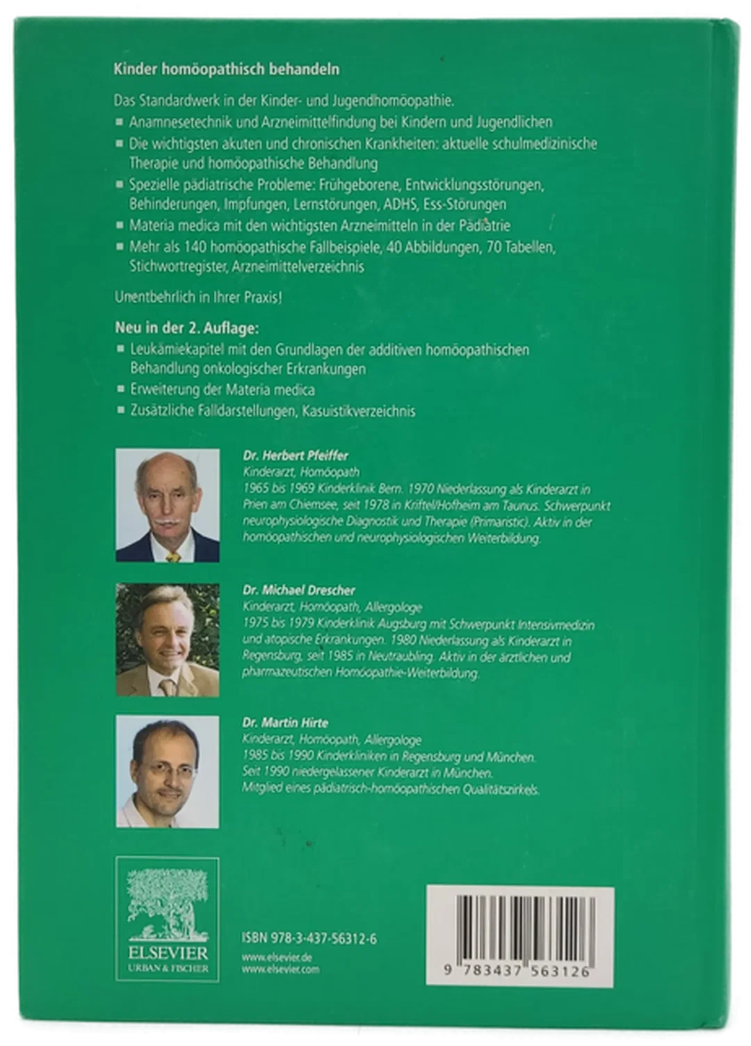 Buch: Homöopathie in der Kinder- und Jugendmedizin H. Pfeifer, M. Drescher, M. Hirte – Bild 2