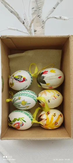 Handbemalte Ostereier-Set Eduscho Zum Aufhängen | Ohne Baum - Bild 3