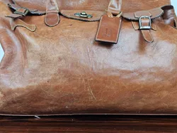 Texier Vintage Leder Reisetasche, braun  - Bild 13