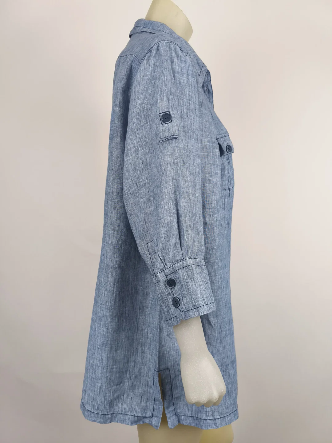 Bonita, Hemdbluse Damen, Gr. 48, Leinen – Bild 4