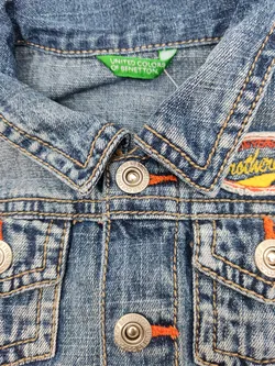 Benetton Kinder Jeans Jacke blau Gr. 60 - Bild 3