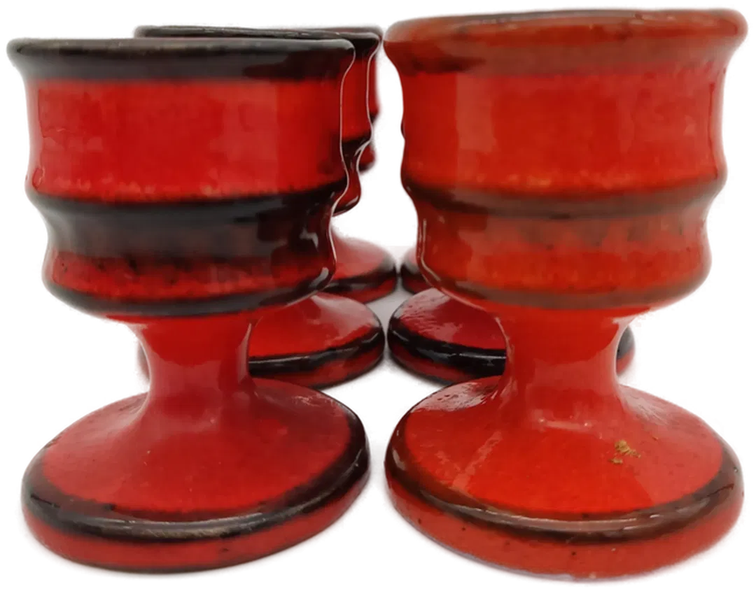 Eierbecher Retro orange/braun Set (6 Stück) - Bild 4