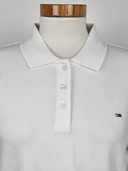 TOMMY JEANS Damen Poloshirt, weiß - Gr. L  - Bild 4