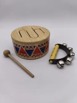 Musikinstrument Set, Trommel und Schelle – Vorschau 1