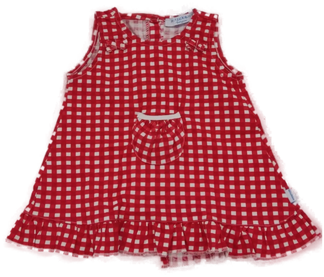 Klitzeklein Babywear Babykleid mit Tuch in rot-weiß, Größe 62 - Bild 1