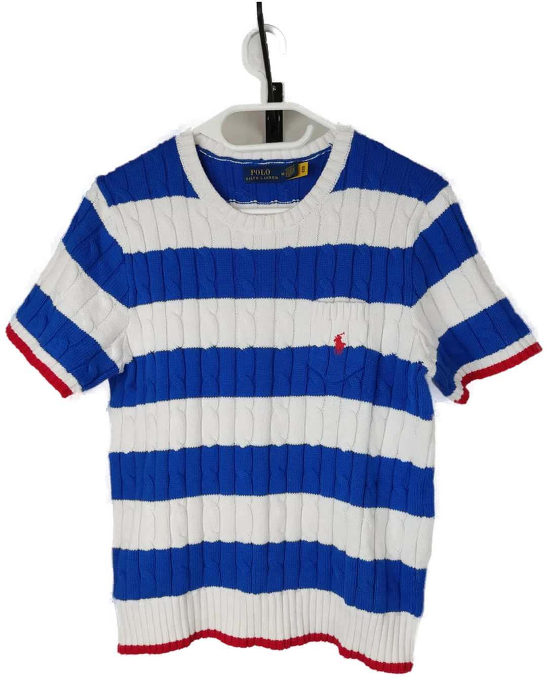 Polo Ralph Lauren Kurzarm Strickpullover Gestreift | Wie Neu Größe M/38 – Bild 5