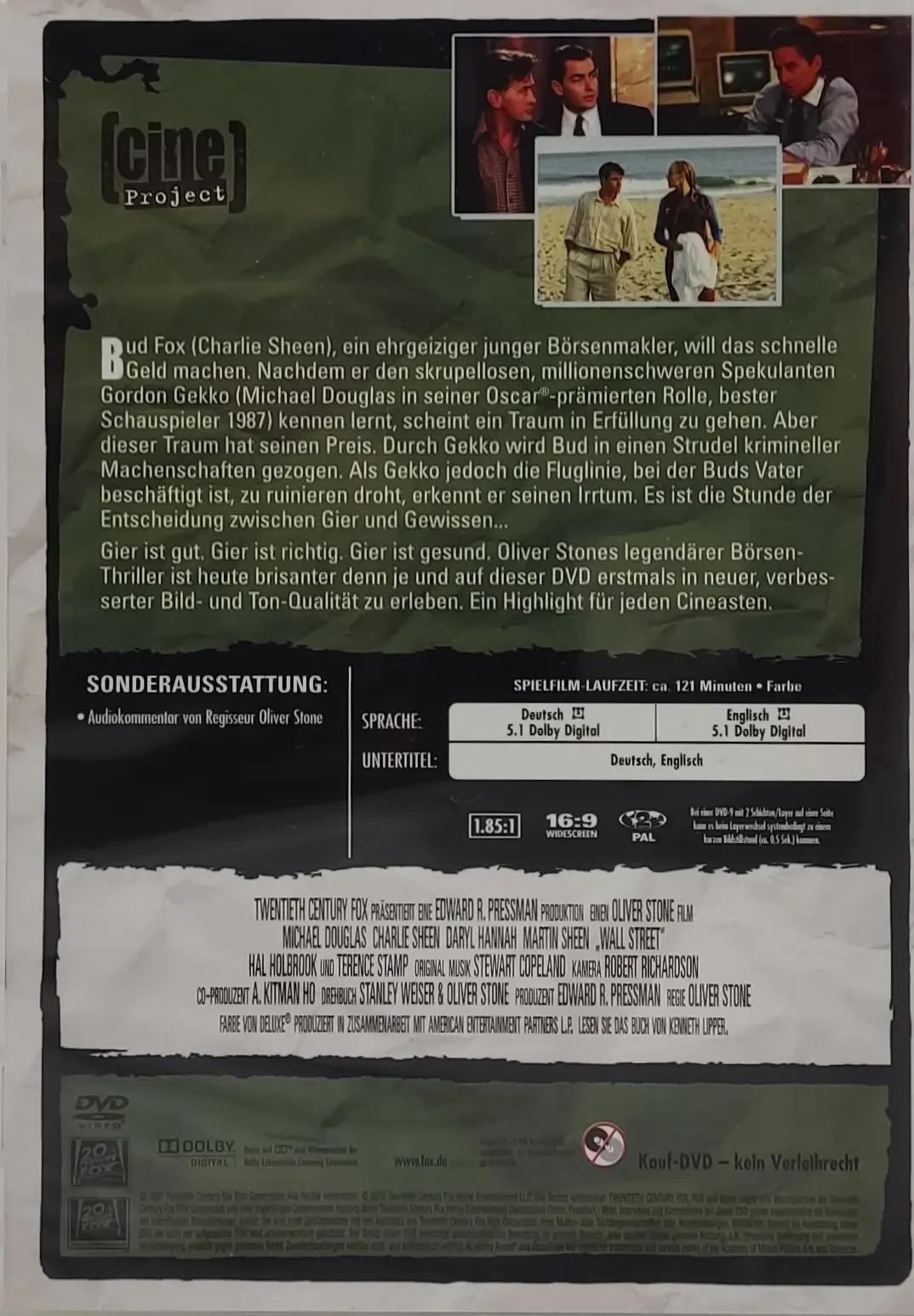 DVD "WALL STREET" ein Oliver Stone Film – Bild 2