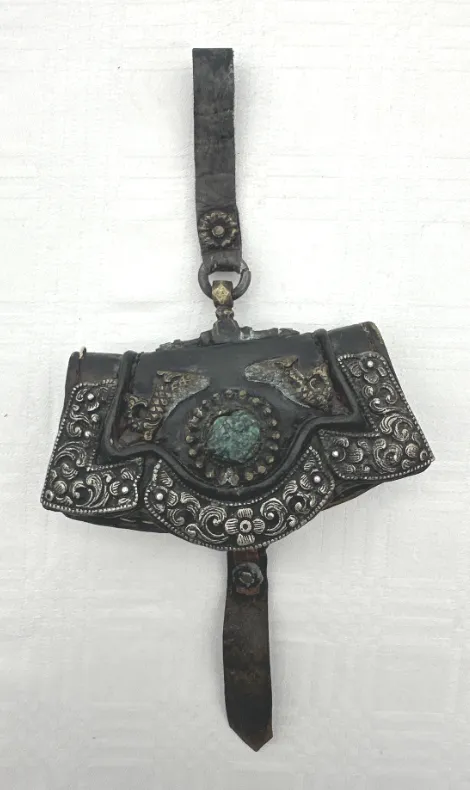 Anitke Tibet-Leder Gürteltasche Geldbörse  - Bild 4