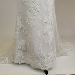 Pronovias Barcelona Brautkleid mit Schleppe - D36 / 100% Polyester - Bild 3