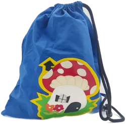 Trainingsbeutel für Kinder marineblau mit Aufdruck - Bild 1