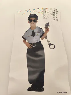 Faschingskostüm Kinder, Polizist, neu - Bild 2