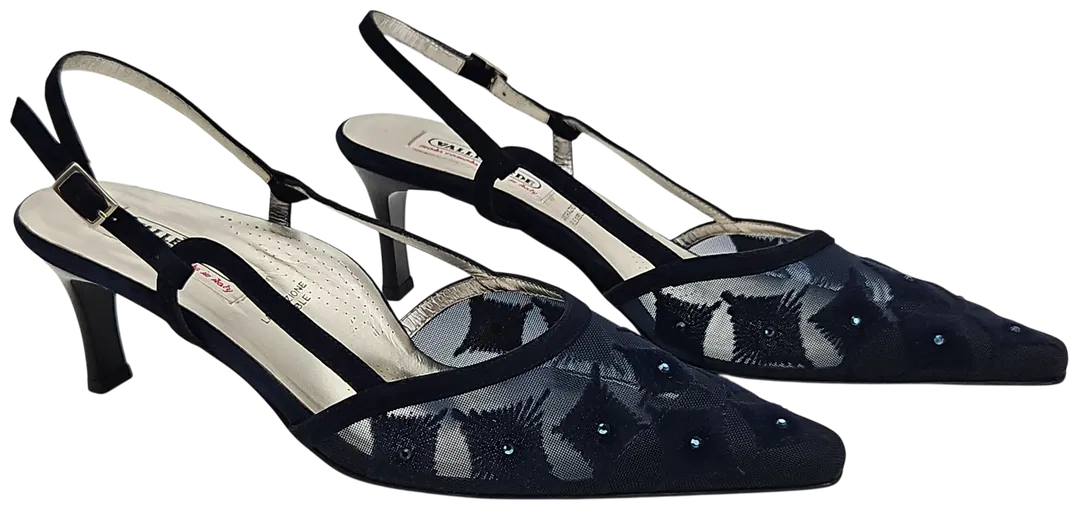 VALLE VERDE Damen Pumps, blau - Gr. 39 - Bild 4