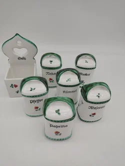 Gmundner Keramik - Streublumen Gewürzdosen, 6 Stück - Bild 4