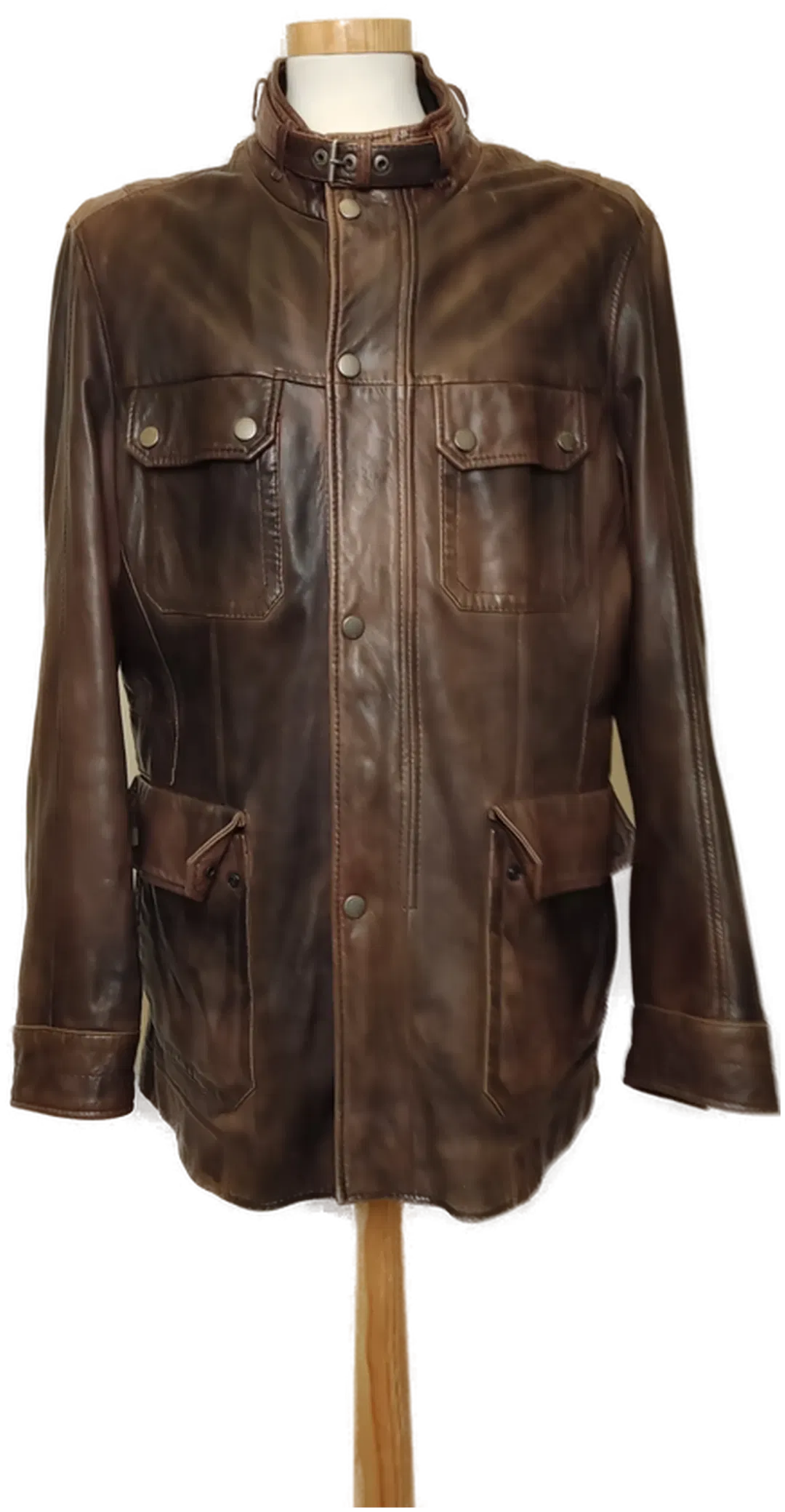 Boss Herren Lederjacke braun Gr. 52 - Bild 1