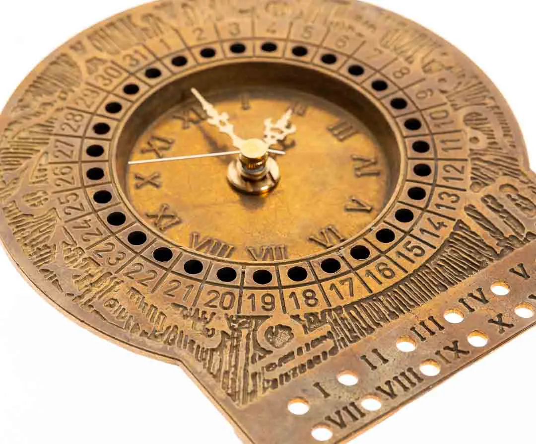 Berendsohn Massive Vintage Messing Tischuhr , Sternzeichen Astrologie – Bild 3