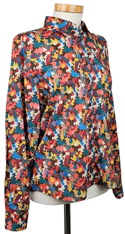 Dantendorfer Damen Leinen Bluse, multicolor - Gr. XS  - Bild 3