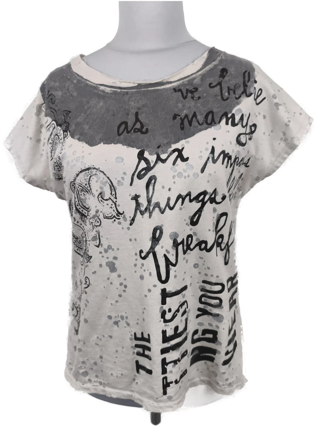Damenshirt, Grunge-Look, Gr. M - Bild 4