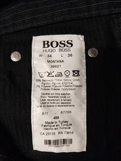 Boss Herren-Hose Gestreift Baumwolle W34 L36 | Sehr Gut Erhalten – Vorschau 3